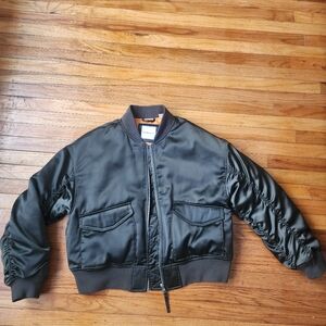 Beyond Yoga Melrose Bomber Jacket, Green, Sz M